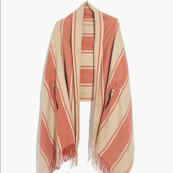 Madewell Twill Stripe Cape Scarf